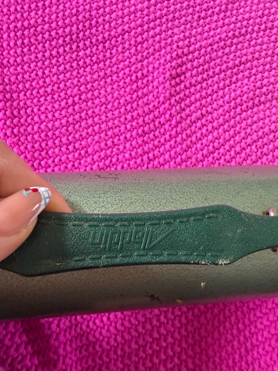 VINTAGE Stanley Aladdin Thermos Us-Made A-944dh Green Metal 1 quart USED - Picture 3 of 6